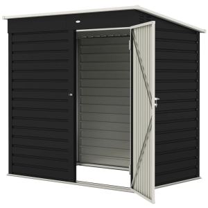 Abri jardin 6x4pi métal gris porte verrouillable