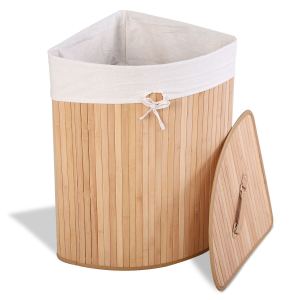 Panier à linge bambou coin naturel
