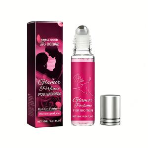 Parfum rouleau phéromone femme rose élégant, 10ml