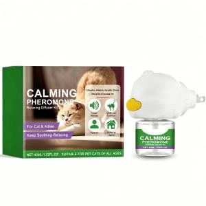 Diffuseur phéromone apaisante chat, 45 ml, soulagement stress