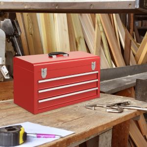 Armoire outils garage 3 tiroirs rouge