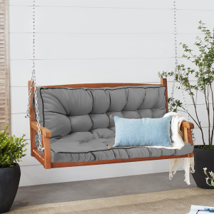 Coussin balançoire 55 po imperméable dossier gris clair
