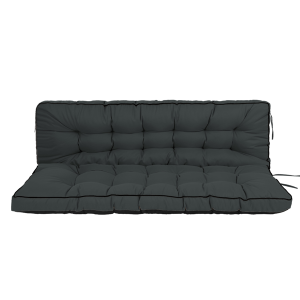 Coussin balançoire 55 po imperméable dossier gris terne
