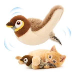 Jouet oiseau chat USB rechargeable, activé mouvement