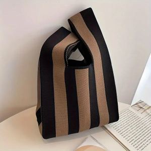 Sac à main femme maille laine bucket polyvalent
