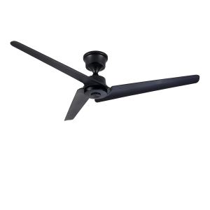 Ventilateur plafond 52po 3 pales ABS, télécommande, noir