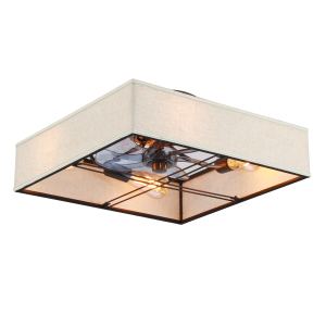 Ventilateur plafond tissu 16,6 po télécommande