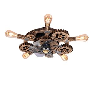 Ventilateur plafond 19,6", cagé, 7 pales, télécommande