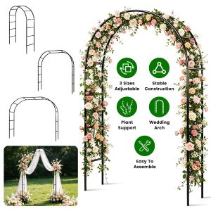 Arches jardin métal ajustable 7.87'H x 4.59'W treillis
