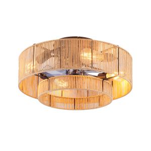 Ventilateur plafond corde 20" double étage télécommande 6 vitesses