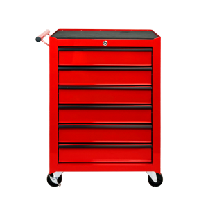 Chariot à outils 6 tiroirs rouge 20po, rangement acier