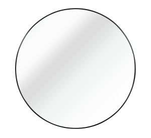Miroir salle de bain rond métal noir 20''