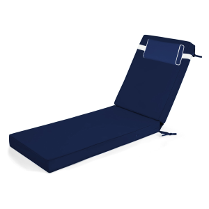 Coussin chaise longue 80x26x3", imperméable, beige