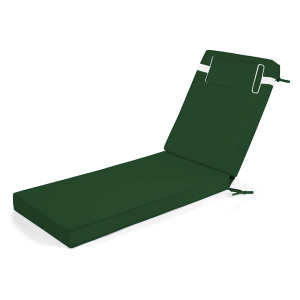Coussin chaise longue extérieur 72x21x3 po, imperméable