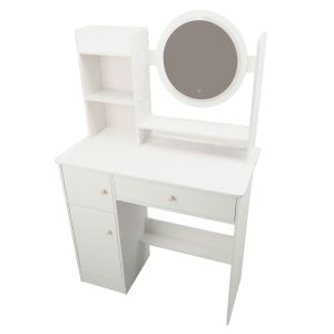 Bureau vanité miroir lumières multifonction 2 tiroirs