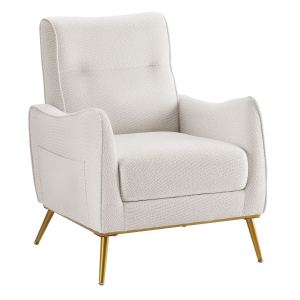Fauteuil accentuation dossier haut poche latérale
