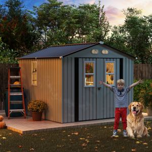 Abri rangement extérieur 8x8", fenêtres, portes verrouillables