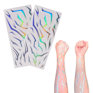 50 tatouages temporaires thème fête 2 feuilles maquillage