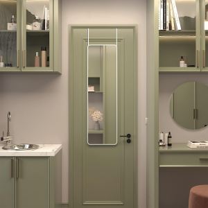Miroir porte 47x14po argent