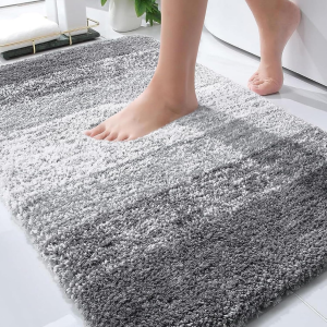 Tapis de bain microfibre absorbant, séchage rapide, lavable en machine