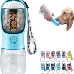 Bouteille eau chien avec conteneur nourriture, bol voyage, portable