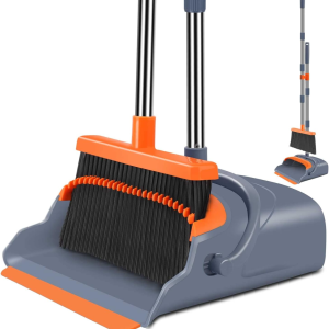 Ensemble balai poussière nettoyage auto gris orange
