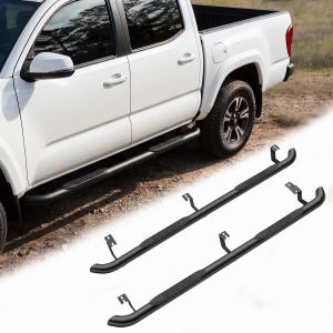 2 Marches Latérales 4 po Toyota Tacoma 2005-2023 Acier Noir