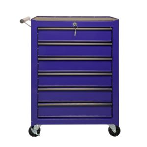 Coffre à outils roulant 6 tiroirs 20", glissières à billes - MAUVE