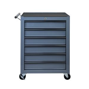 Coffre à outils roulant 6 tiroirs 20", glissières à billes - GRIS