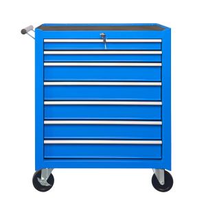 Chariot à outils 7 tiroirs roulant, multifonctionnel, rangement garage - BLEU