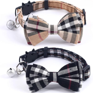 Colliers pour chat 2 pack avec nœud et grelot