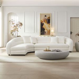 Sofa modulaire L incurvé 125.2 po coussins confort