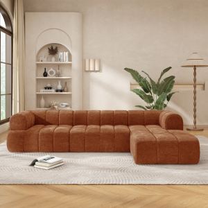 Sectionnelle 122po L forme mousse compressée chaise longue