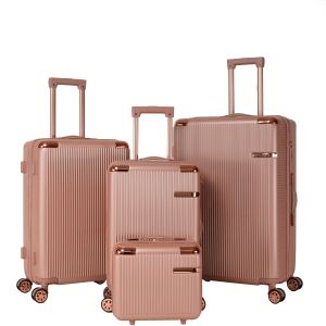4 valises rigides roues doubles 360° verrou mot passe légères