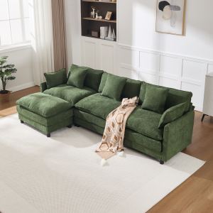Canapé modulaire L 108" nuage chenille ottoman