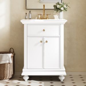Vanité salle bain 24" tiroir basculant pieds français
