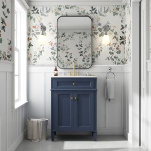 Vanité salle bain 24po 2 portes tiroir panier lavabo portes fermeture