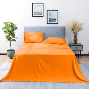 Draps California King 4pc polyester microfibre noir