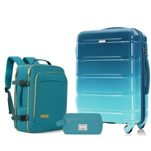 Ensemble valises 3 pièces 28'', Bleu