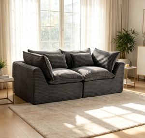 Causeuse Nuage 74.8po Large Profonde Velours 2 Places