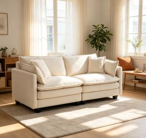Sofa 2 places 77,95 po coussins taille modulable