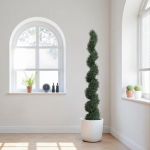 2 Arbres cèdre spiralés 6 pi, plantes artificielles, jardin/patio