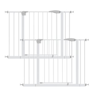 Barrière bébé 29.5-44.1po escaliers/portes pression blanche