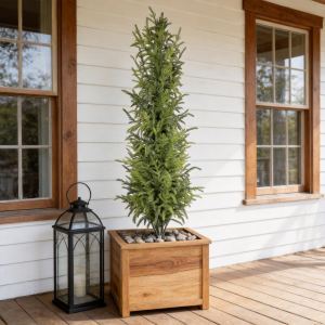 Sapin artificiel pin toucher réel 4' pot noir plastique