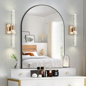 Lampe murale cristal 17'' h or salle de bain chambre