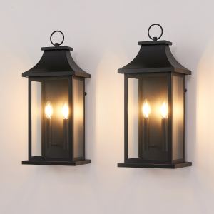 Appliques murales extérieures crépuscule-aube 2 lumières 22po
