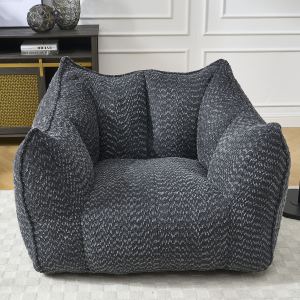 Sofa paresseux mousse résiliente bleu foncé