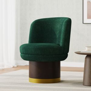 Fauteuil pivotant 360° tonneaux vert