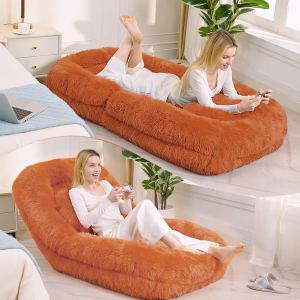 Lit chien convertible 5 positions gaming chaise orange