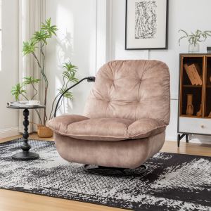 Fauteuil inclinable marron, velours, chaise berçante